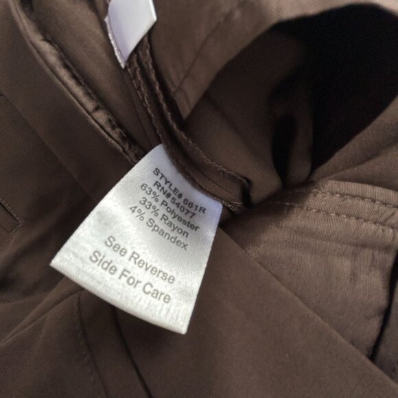 Cabi Womens Brown Wide Leg Lauren Trouser Pants Size 8 Regular Stretch #661 New - Picture 4 of 12